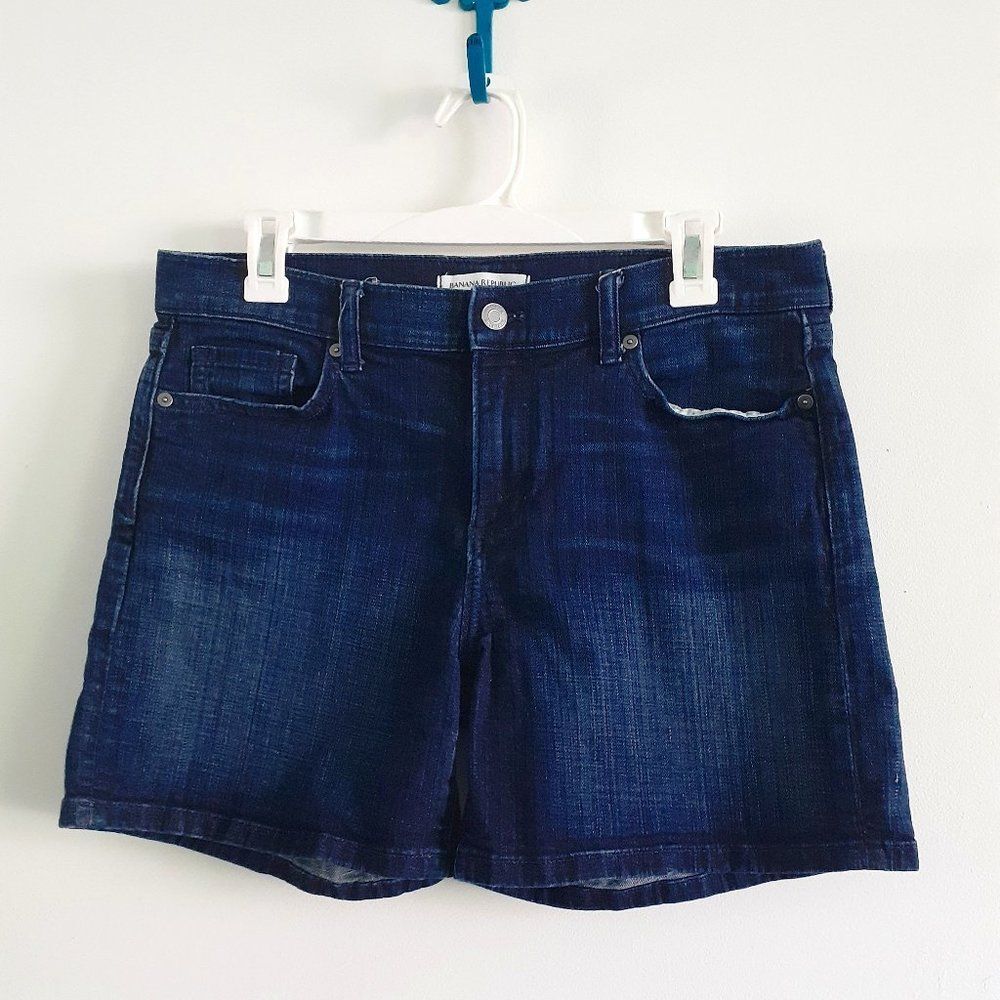 Banana Republic Premium Denim 29 Roll-Up Denim Jeans Shorts Small